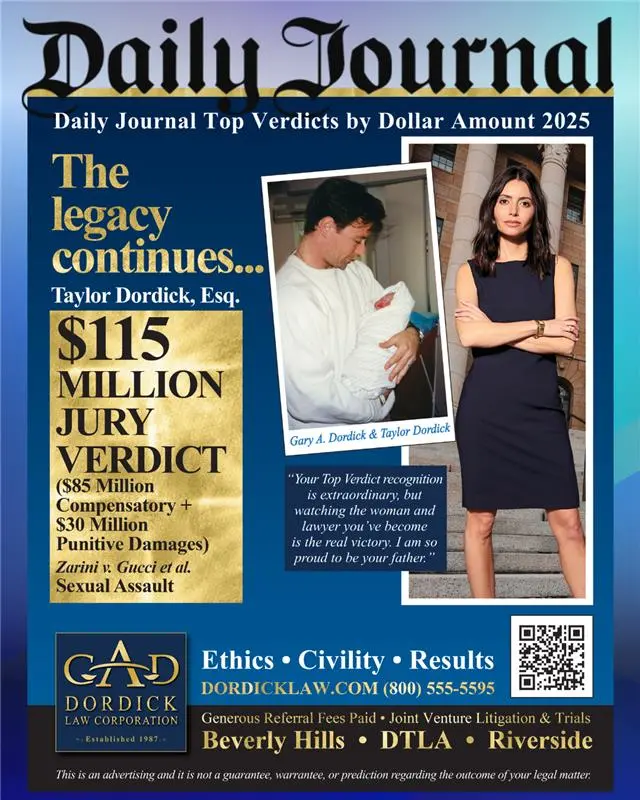 Top Plaintiff Lawyer Daily Journal 2025